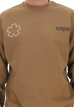 Felpa Girocollo Felpata Comme Des Fuckdown Con Logo Fronte E Retro -Negozio Da Uomo Alla Moda 54ca69a769df2cff9faa152c8a222dc3