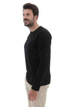 Maglia Manica Lunga èks In Cotone Con Chiusura A Serafino Uomo -Negozio Da Uomo Alla Moda 568acf2c1d183d203a2bc77a3488f5c7