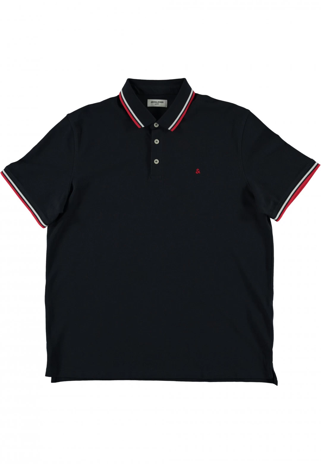 Polo Manica Corta Profili E Ricamo Contrasto Jack & Jones Extrasize 3 Polo Manica Corta Profili E Ricamo Contrasto Jack & Jones Extrasize