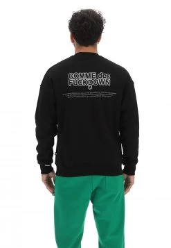 Felpa Girocollo Felpata Comme Des Fuckdown Con Logo Fronte E Retro -Negozio Da Uomo Alla Moda 5836f6f38a146a17851917166c4fef07