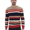 Maglioncino Girocollo Uomo Tupertu In Cotone A Righe Multicolor -Negozio Da Uomo Alla Moda 593b31d7d200f6ca00856a30a2bbfa69