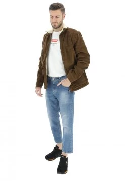 Giubbino Sherpa Con Esterno Effetto Velluto !solid -Negozio Da Uomo Alla Moda 59dd7add4f743df15853d2abc55ce645