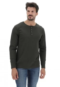 Maglia Manica Lunga èks In Cotone Con Chiusura A Serafino Uomo -Negozio Da Uomo Alla Moda 627de88841c3128e72ff7fd758494015