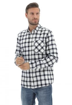 Camicia A Quadri Blend Felpata In Cotone