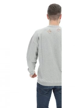 Felpa Girocollo Con Rotture Age In Cotone Garzato -Negozio Da Uomo Alla Moda 65177ce376172e753177d7c4ac8e1061