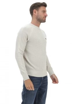 Maglioncino Girocollo Calvin Klein Con Lavorazione Waffle E Patch Uomo -Negozio Da Uomo Alla Moda 6609927706361ab270f42d87164b7578