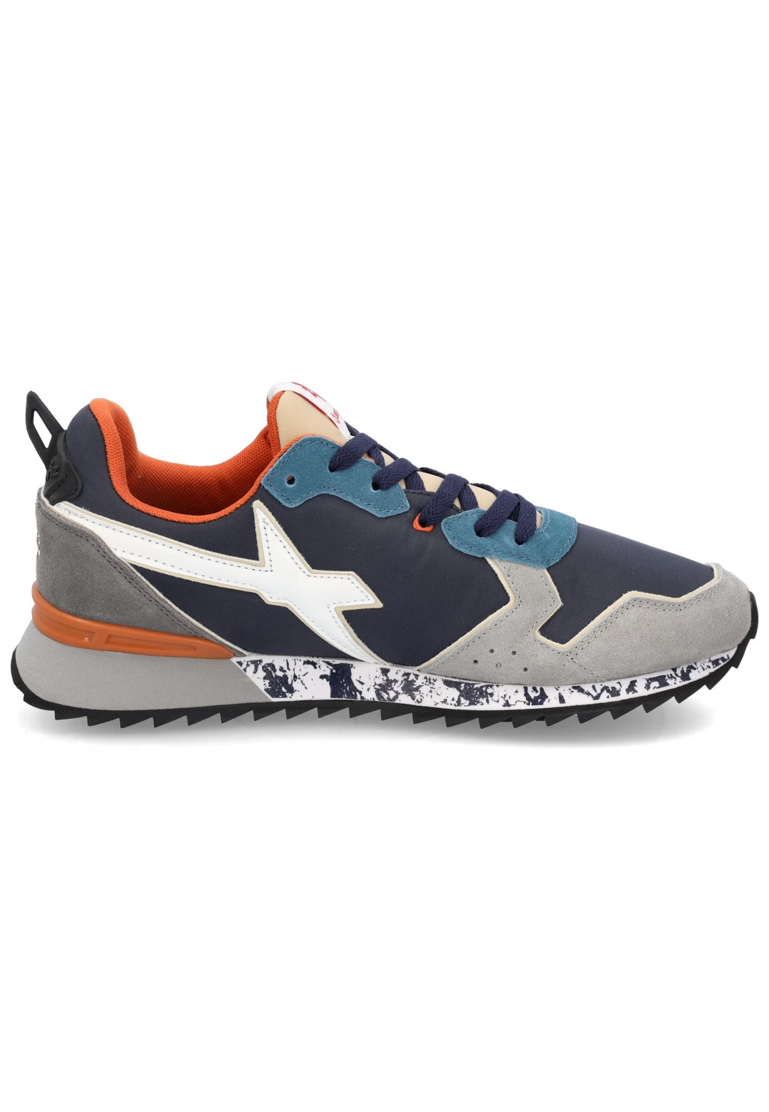 Sneakers W6yz Jet-m Blu Con Dettagli Grigio, Arancione E Ottanio 5 Sneakers W6yz Jet-m Blu Con Dettagli Grigio, Arancione E Ottanio - immagine 3