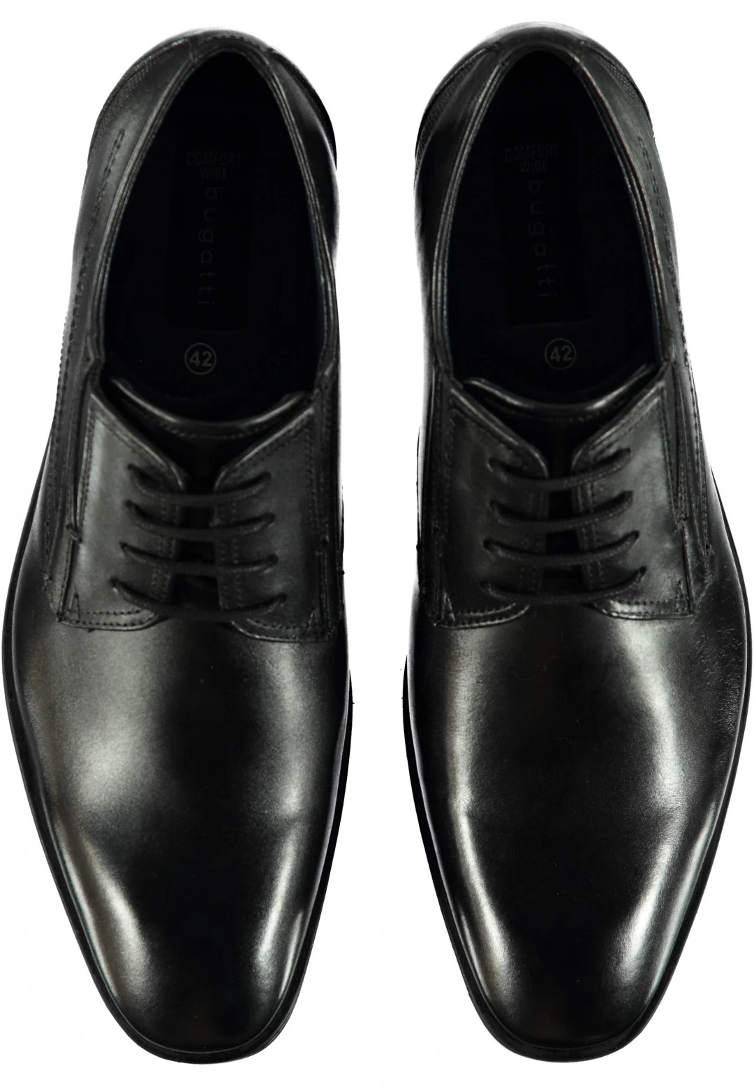 Scarpa Stringata In Pelle Bugatti 311-19608-1000 Nero Comfort Wide 5 Scarpa Stringata In Pelle Bugatti 311-19608-1000 Nero Comfort Wide - immagine 3