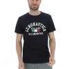 T-shirt Aeronautica Con Logo Frontale Effetto Used