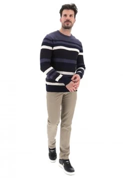 Maglioncino Girocollo Uomo Tupertu In Cotone A Righe Multicolor -Negozio Da Uomo Alla Moda 714e412abd88e13f00a2feb39f3b1928