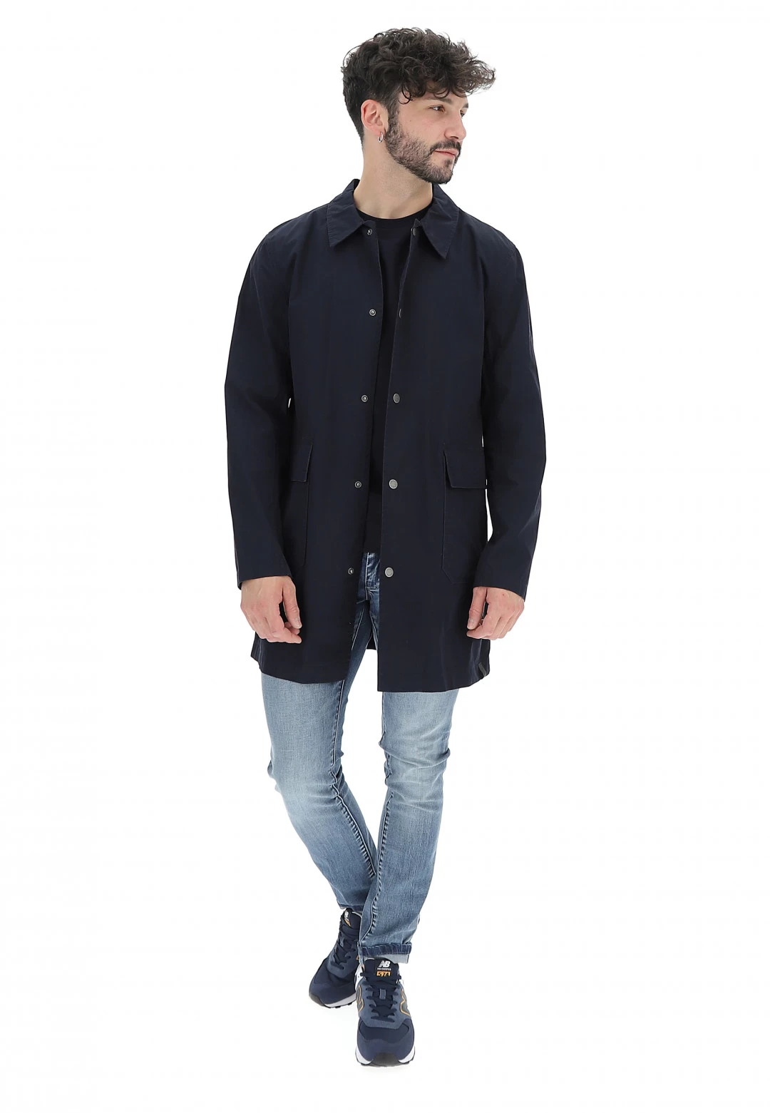 Giacca Impermeabile In Cotone Blu 6 Giacca Impermeabile In Cotone Blu - immagine 4