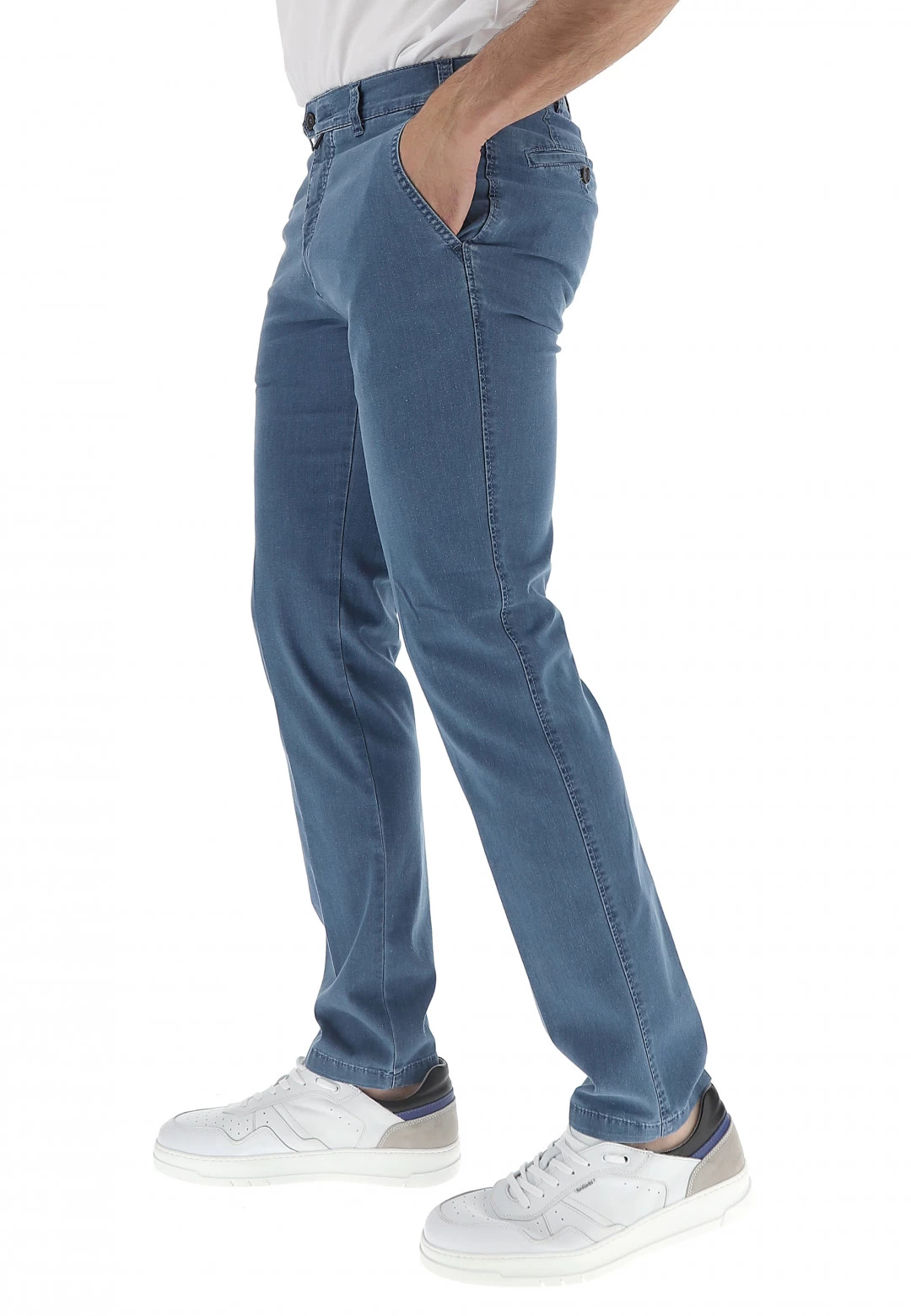 Pantalone Chino Bruhl In Denim Art.nizza 4 Pantalone Chino Bruhl In Denim Art.nizza - immagine 2