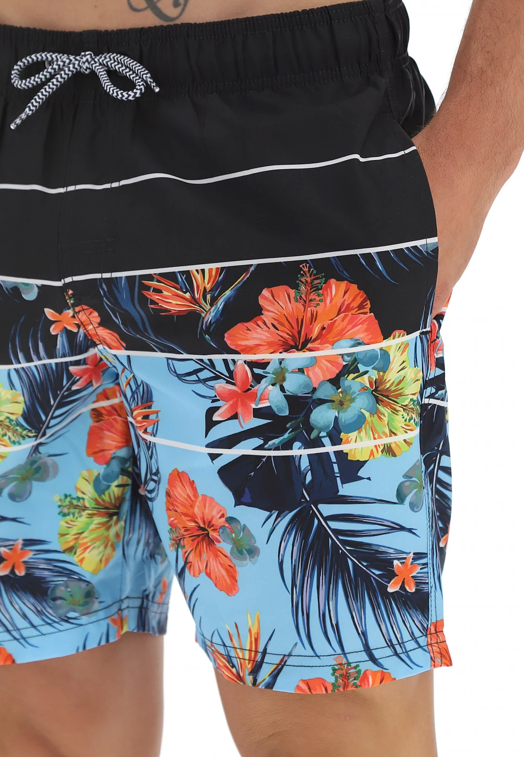 Boxer Da Mare Stampa Fiori Hawaiani All Over Blend Uomo 6 Boxer Da Mare Stampa Fiori Hawaiani All Over Blend Uomo - immagine 4