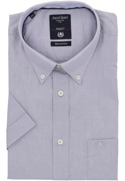 Camicia A Maniche Corte Comfort Fit Ascot Sport Tinta Unita