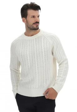 Maglione Girocollo Manuel Ritz Con Lavorazione A Treccia Made In Italy -Negozio Da Uomo Alla Moda 76a13d60151e4bc70f561aee1d763b00