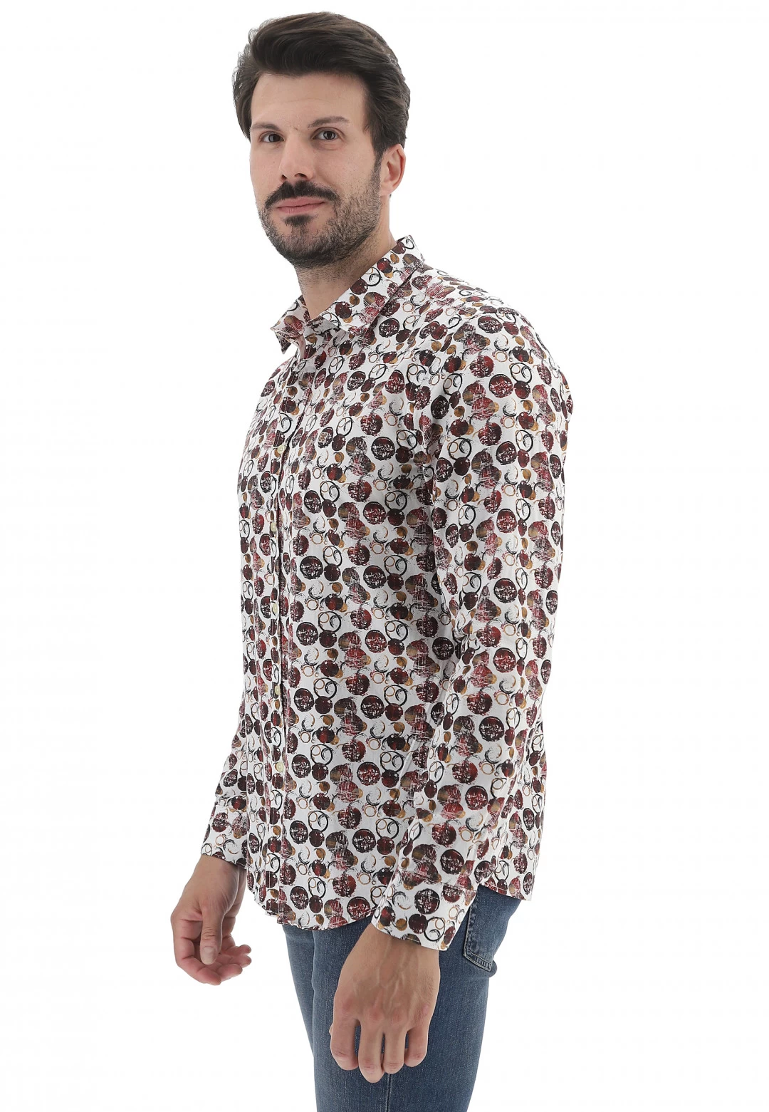 Camicia Manica Lunga Fantasia All Over Brango Uomo 4 Camicia Manica Lunga Fantasia All Over Brango Uomo - immagine 2