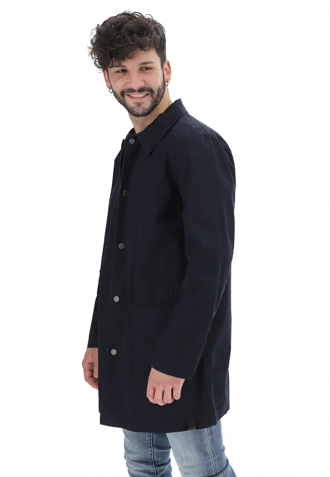 Giacca Impermeabile In Cotone Blu 5 Giacca Impermeabile In Cotone Blu - immagine 3