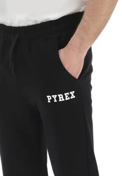 Pantalone In Cotone Pyrex Uomo Con Polsini Elasticizzati E Logo -Negozio Da Uomo Alla Moda 8473ed6ba90fb3d84740964cfa317d5e