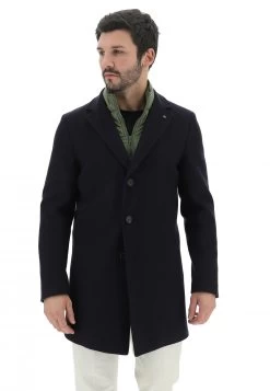 Cappotto Foderato Manuel Ritz Con Paramontura A Contrasto