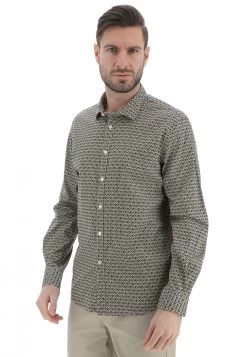 Camicia Age Uomo In Fantasia Multicolor Elasticizzata Slim Fit