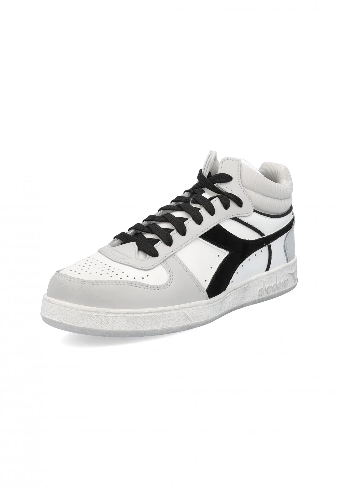 Sneakers Alte Diadora Magic Basket Demi Cut Icona Leather Bianco E Nero 4 Sneakers Alte Diadora Magic Basket Demi Cut Icona Leather Bianco E Nero - immagine 2
