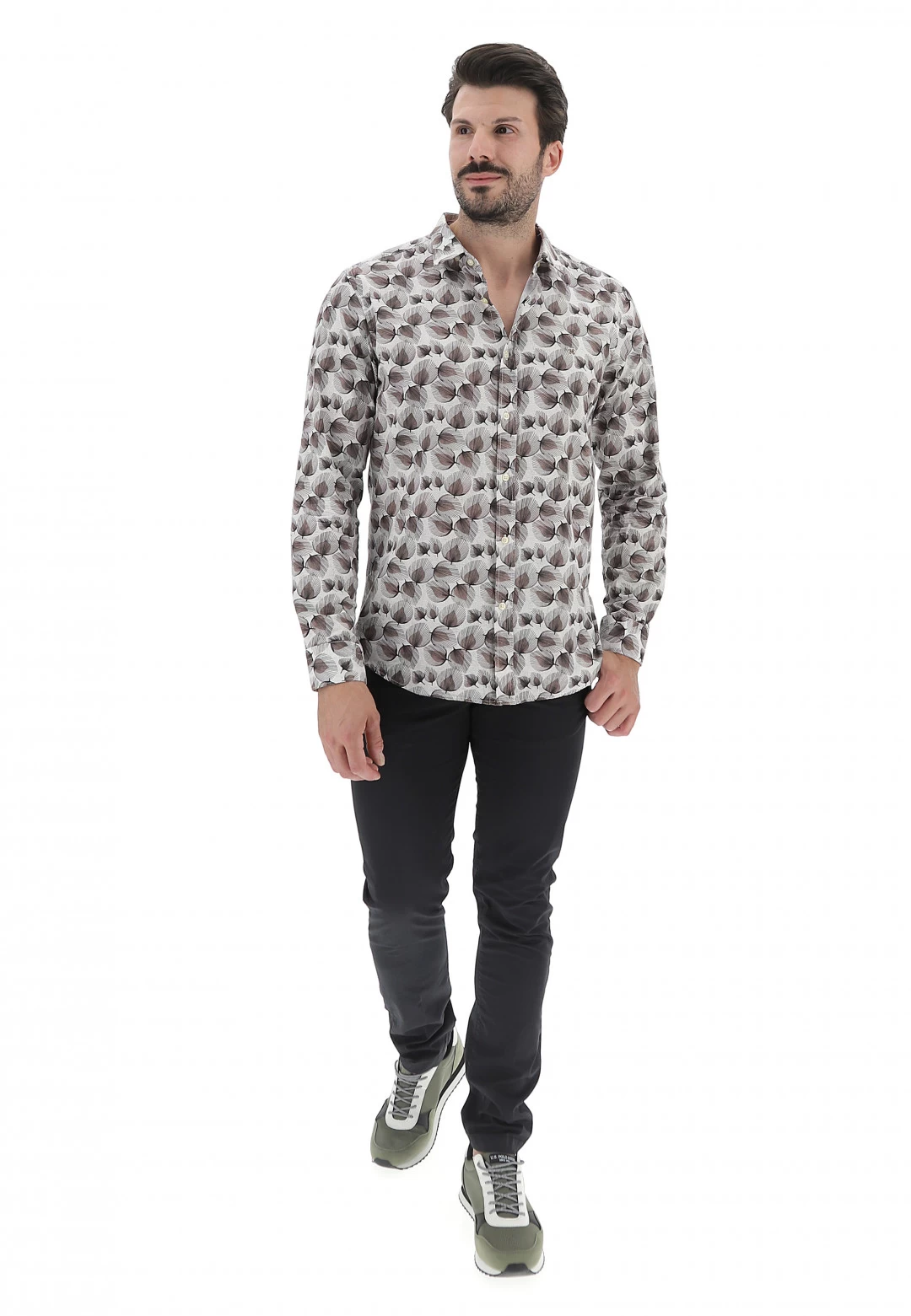 Camicia Manica Lunga Fantasia All Over Brango Uomo 12 Camicia Manica Lunga Fantasia All Over Brango Uomo - immagine 10