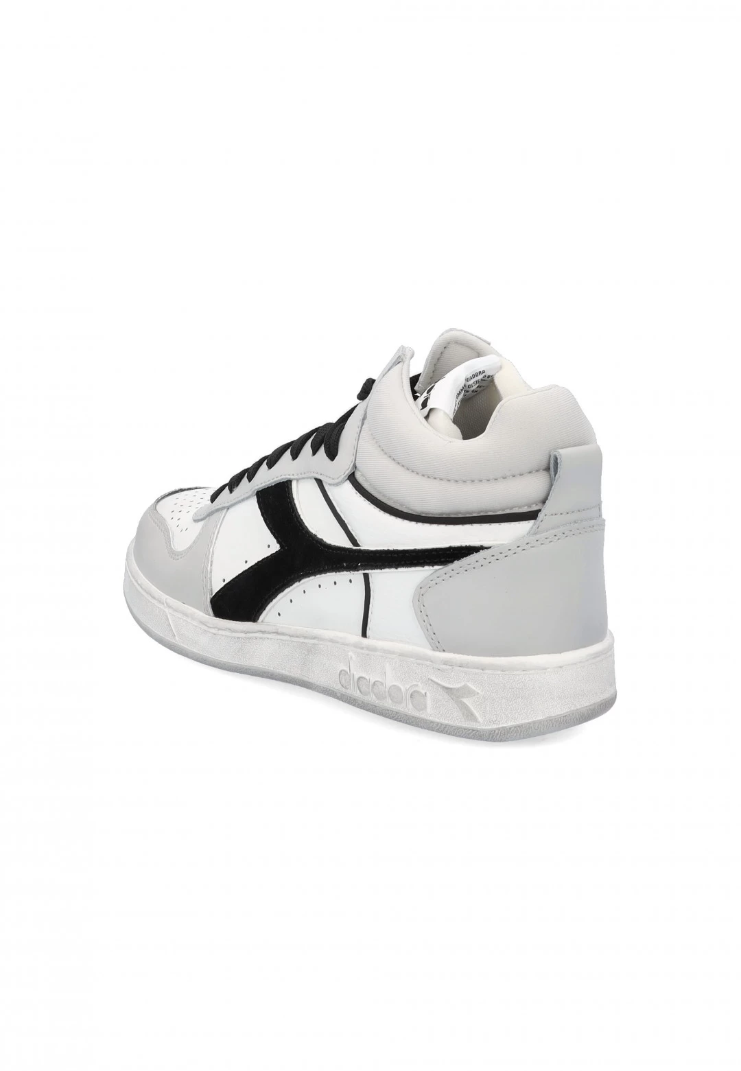 Sneakers Alte Diadora Magic Basket Demi Cut Icona Leather Bianco E Nero 6 Sneakers Alte Diadora Magic Basket Demi Cut Icona Leather Bianco E Nero - immagine 4