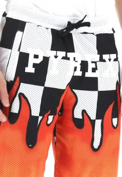 Bermuda Pyrex Made In Italy Retinato Con Logo Gommato E Stampa Fiamme -Negozio Da Uomo Alla Moda 9648a5b2b40a3c7e29567a4b4ef1ae64