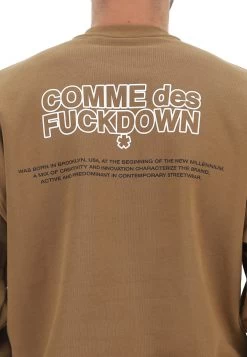 Felpa Girocollo Felpata Comme Des Fuckdown Con Logo Fronte E Retro -Negozio Da Uomo Alla Moda 96630308e6a4041f646611c0a59d471e