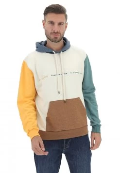 Felpa Con Cappuccio Age Made In Italy Con Parti Multicolor E Scritta Centale