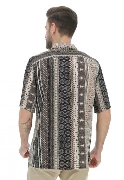 Camicia 8.9 Manica Corta Con Fanatsia Etnica All Over In Viscosa -Negozio Da Uomo Alla Moda 9915b0149adf838038f8b32b59e22ac8