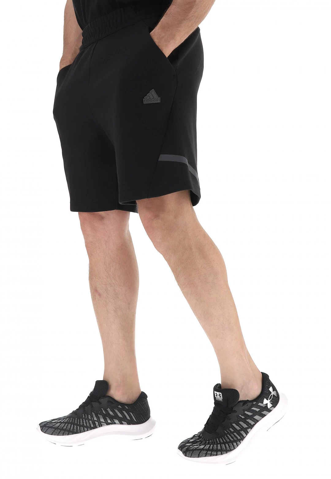 Bermuda Adidas In Cotone Con Logo Gommato Piccolo 4 Bermuda Adidas In Cotone Con Logo Gommato Piccolo - immagine 2