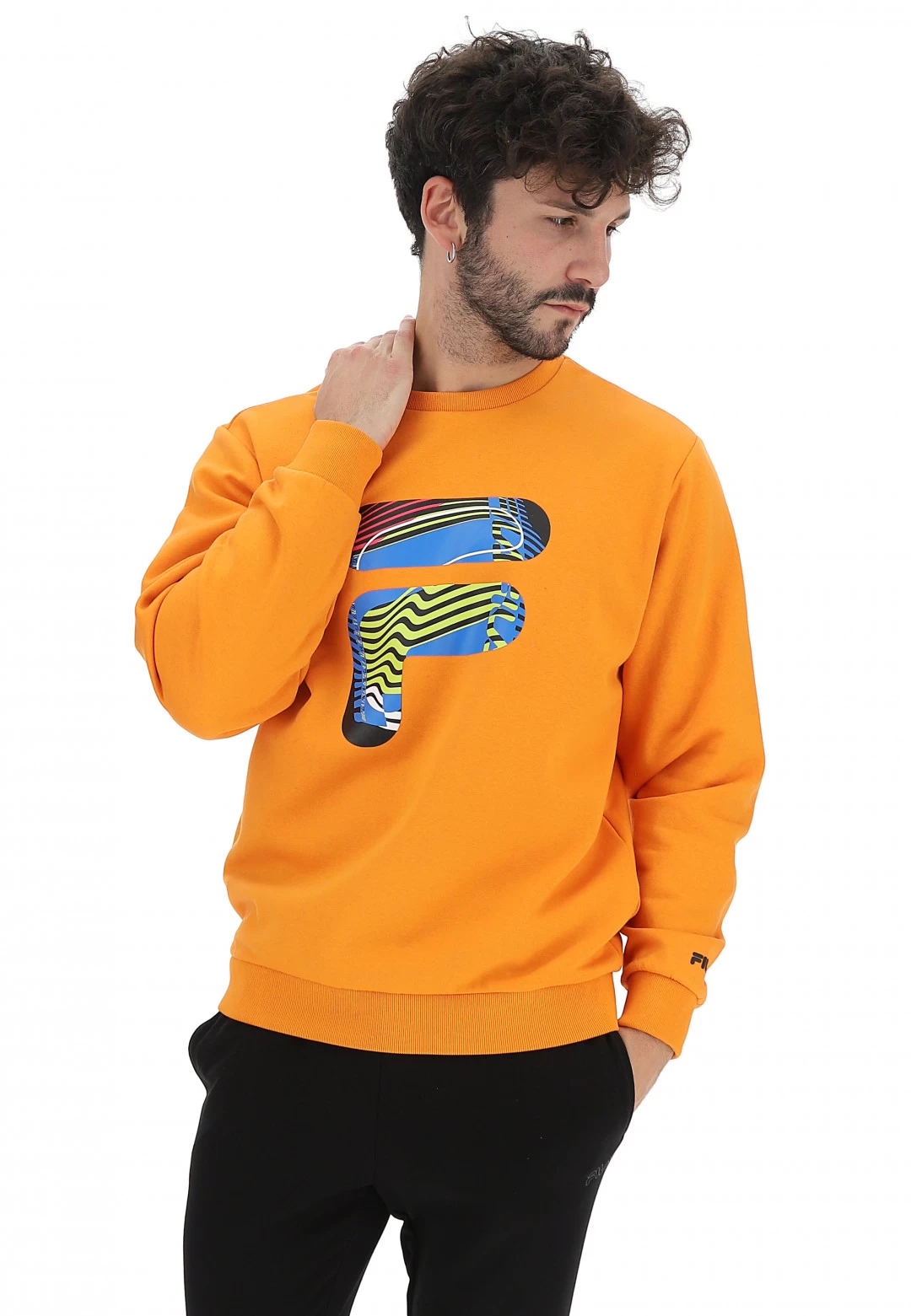 Felpa Uomo Girocollo Fila 689033 Con Logo Multicolor 7 Felpa Uomo Girocollo Fila 689033 Con Logo Multicolor - immagine 5