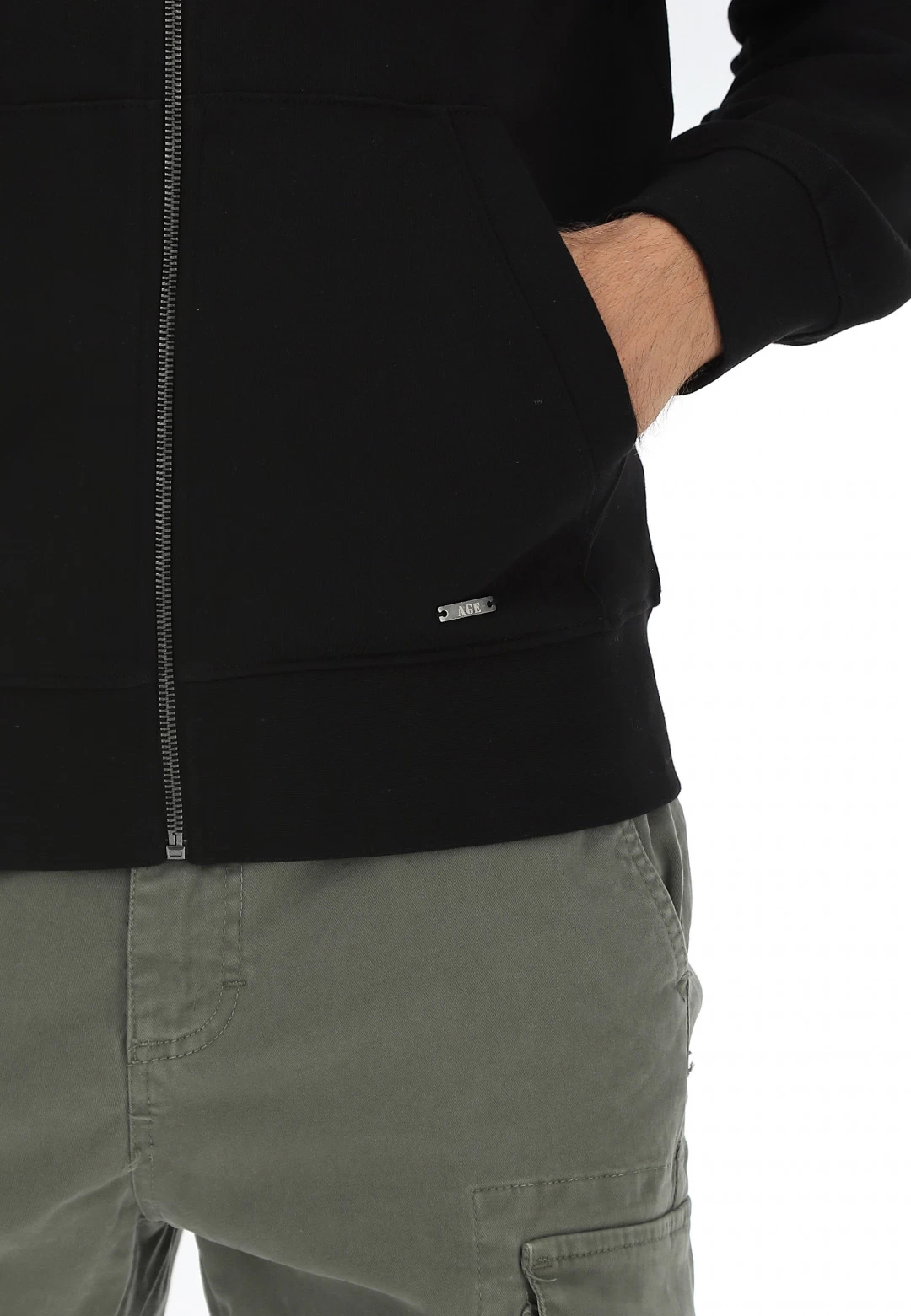 Felpa Garzata Con Zip Age P13201 11 Felpa Garzata Con Zip Age P13201 - immagine 9