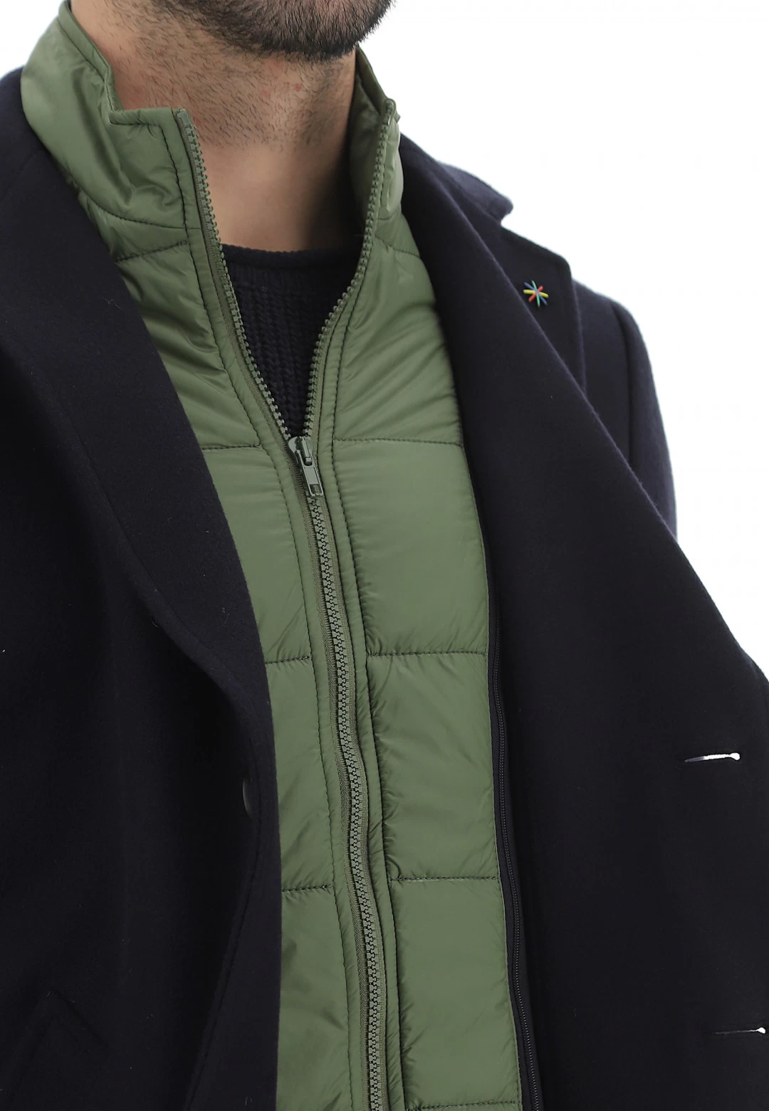 Cappotto Foderato Manuel Ritz Con Paramontura A Contrasto 7 Cappotto Foderato Manuel Ritz Con Paramontura A Contrasto - immagine 5