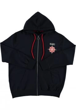 Felpa Full Zip Con Cappuccio Easy Over Fit
