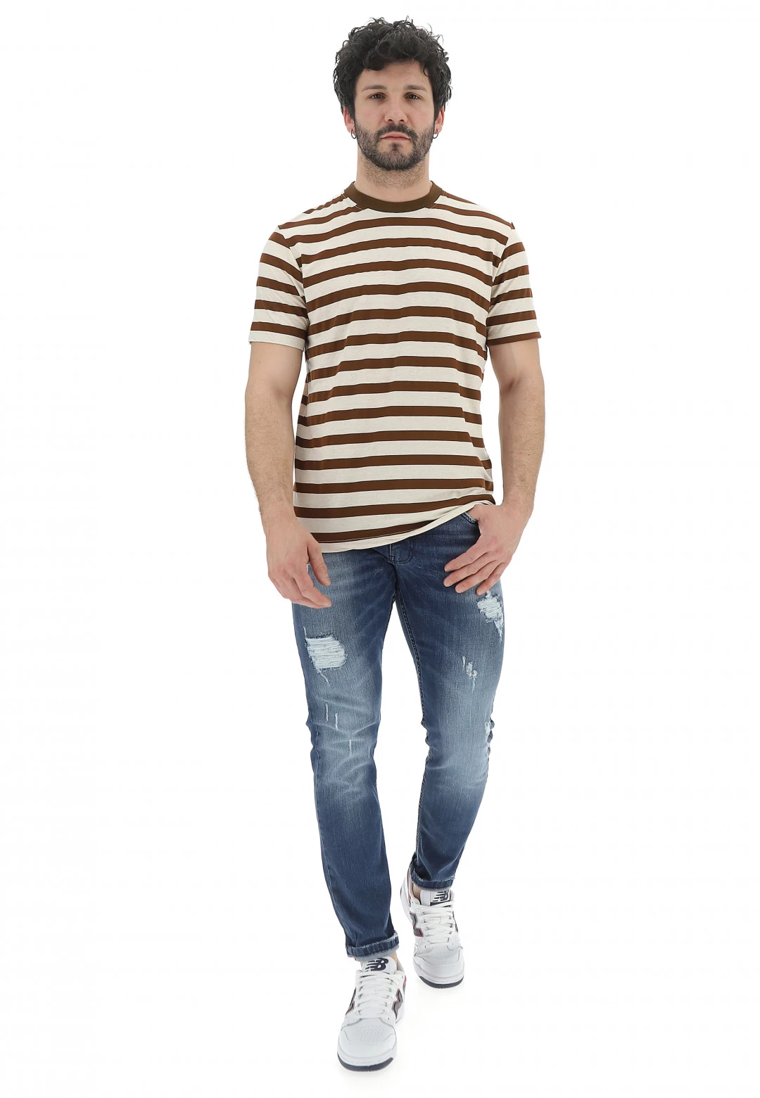 T-shirt 8.9 Uomo Rigata All Over Made In Italy 6 T-shirt 8.9 Uomo Rigata All Over Made In Italy - immagine 4