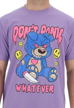 T-shirt Whatever Con Maxi Stampa Orso Frontale -Negozio Da Uomo Alla Moda ac33d33a0ab30fb755b9e3a848908143