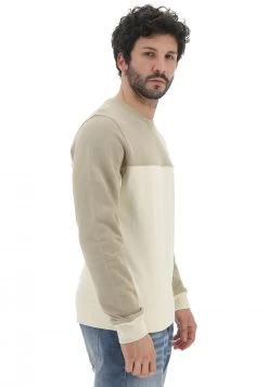 Felpa Girocollo Blend Uomo Bicolor Con Cuciture A Vista -Negozio Da Uomo Alla Moda ad7aa379d5f2b44e031005fd99b2c9f9