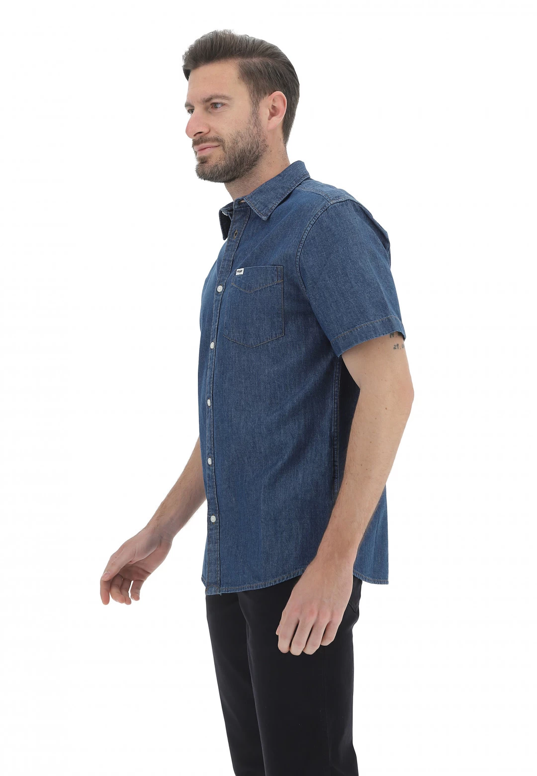 Wrangler Camicia Denim Manica Corta W5k05k96n 4 Wrangler Camicia Denim Manica Corta W5k05k96n - immagine 2