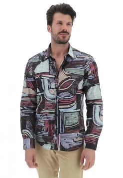 Camicia In Cotone Fantasia Tupertu Uomo