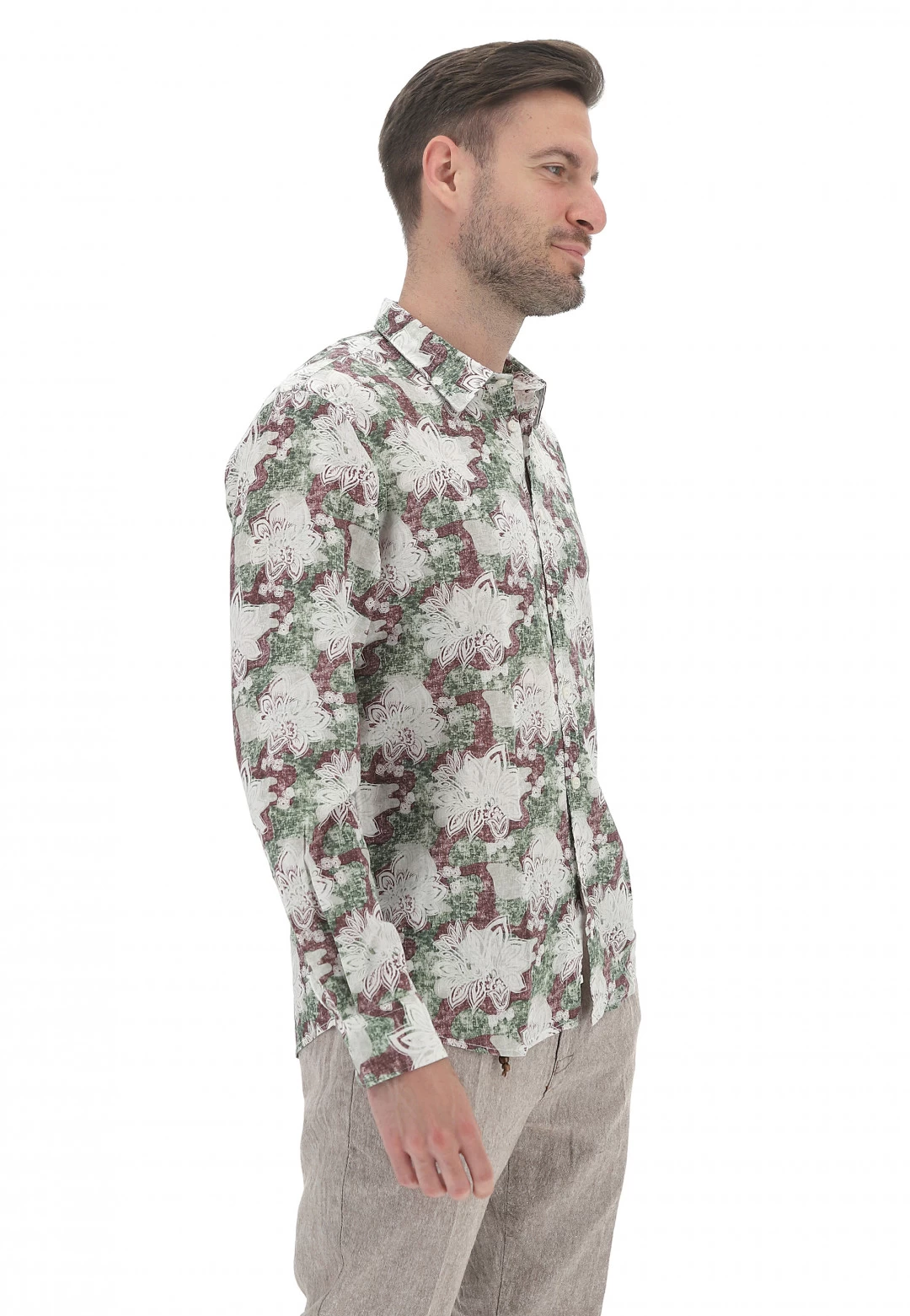 Camicia Keyjey Dnm Misto Lino In Fantasia Fiori 4 Camicia Keyjey Dnm Misto Lino In Fantasia Fiori - immagine 2