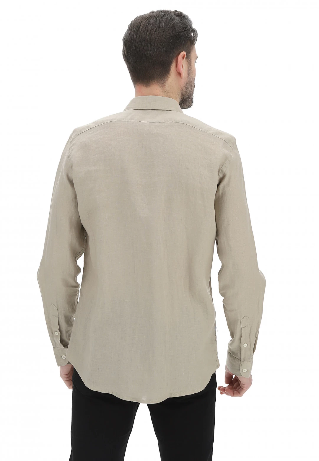 Camicia In 100% Lino Age Uomo Tinta Unita 5 Camicia In 100% Lino Age Uomo Tinta Unita - immagine 3