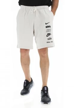 Bermuda In Cotone Nike Con Scritte Lgoo Verticali Uomo