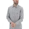 Camicia A Righe Misto Lino Tommy Jeans Dm0dm16342