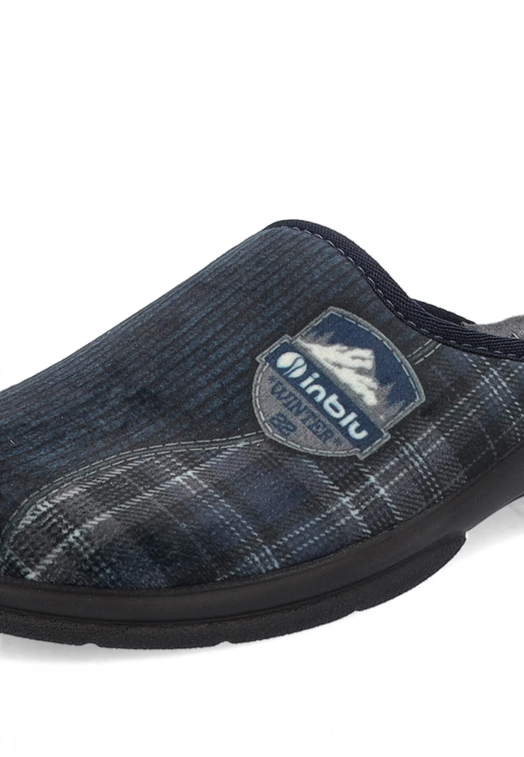 Ciabatta Inblu Po000078 In Velluto Con Logo E Trama Scozzese 9 Ciabatta Inblu Po000078 In Velluto Con Logo E Trama Scozzese - immagine 7