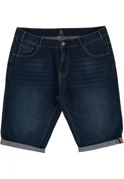 Bermuda In Denim Rotte Mediterranee Stretch Over Fit Lavaggio Scuro