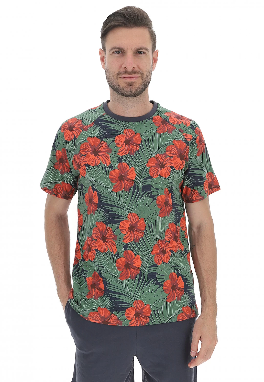 Pigiama Corto Promise Uomo Con T-shirt Floreale 6 Pigiama Corto Promise Uomo Con T-shirt Floreale - immagine 4