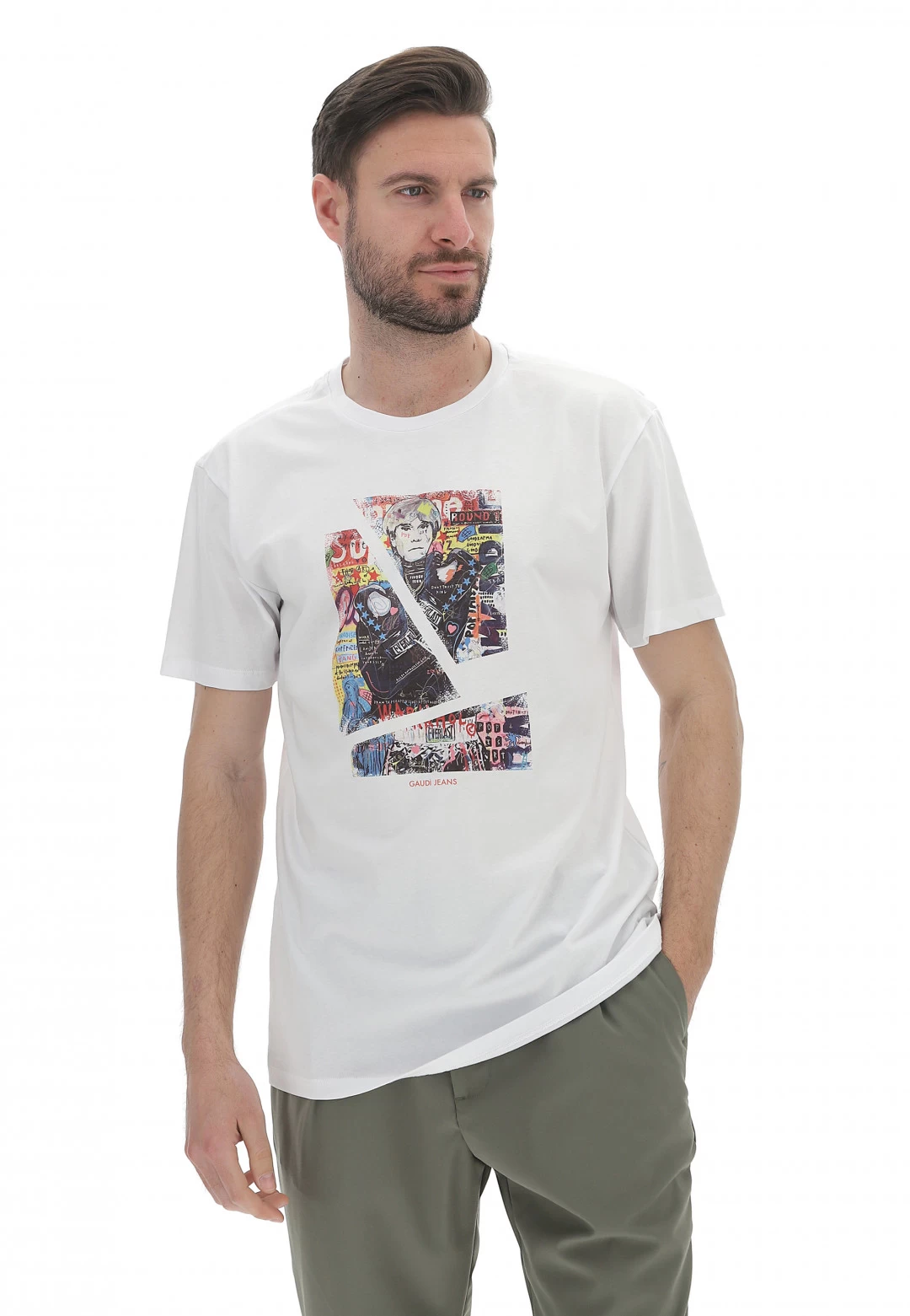 Gaudi T-shirt Gaudì Con Stampa Frontale 3 Gaudi T-shirt Gaudì Con Stampa Frontale