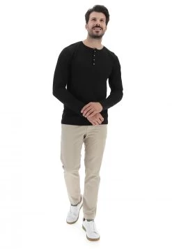 Maglia Manica Lunga èks In Cotone Con Chiusura A Serafino Uomo -Negozio Da Uomo Alla Moda c19248cd8914eb6d41b38dec8288e059